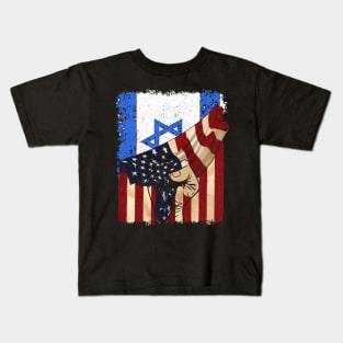 American Israeli Flag Supporters I stand with Israel Kids T-Shirt